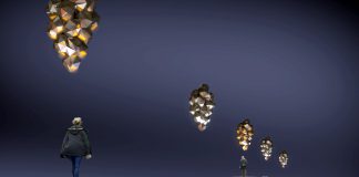 Lichtgevende trossen in Ten Katestraat