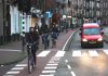 Fietspad is druk en riskant