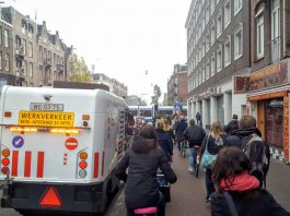 Chaos door werk Leidseplein