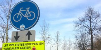 Nieuw waarschuwingsbord tegen fietsendieven