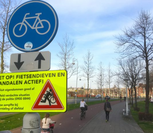 Nieuw waarschuwingsbord tegen fietsendieven