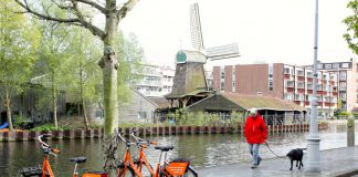 Gemeente wil huurfietsen gaan reguleren  Huurfietsen Donkey Republic bij molen De Otter in Amsterdam-West