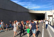 Oorverdovende wandeling door nieuwe Spaarndammertunnel