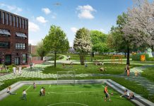 Begin aanleg park Houthaven op dak tunnel