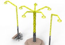 Lantaarnpalen, bakens of vlotten voor Houthaven