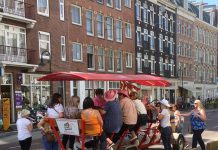 Bierfietstoerist massaal naar West