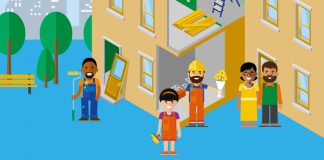 Stripfiguurtjes tegen bouwoverlast