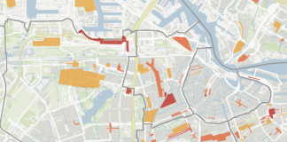 Op dit kaartje van West kun je zien hoe hoog het water komt