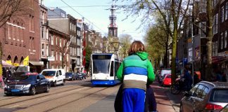 Bomen en parkeerplaatsen weg op Rozengracht Rozengracht