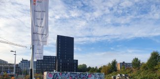 Dit is het begin van een parkje bij Laan van Spartaan