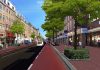 Kinkerstraat: ruimte voor fietser, auto naar trambaan