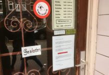 Restaurants dicht vanwege corona