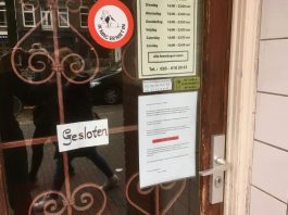 Restaurants dicht vanwege corona