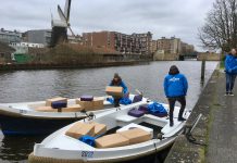 Bezorging lokale boodschappenbox per boot