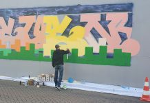 Graffiti op DC van Hall
