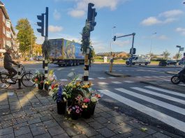 Bloemenzee voor ‘Tessie’ bij Willem de Zwijgerlaan