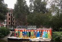 Tijdgenoten Hugo de Groot geschilderd op elektriciteitshuisje