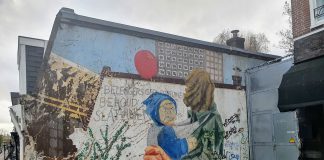 Muurschildering Slatuinenweg verdwenen