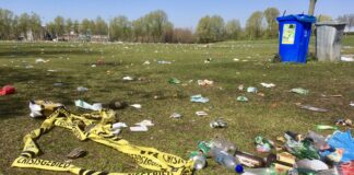 Deze troep lieten feestvierders achter in het Westerpark