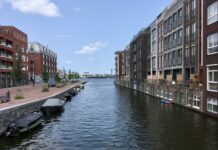 Het IJ begint te stromen door nieuwe wijk Houthaven