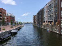 Het IJ begint te stromen door nieuwe wijk Houthaven