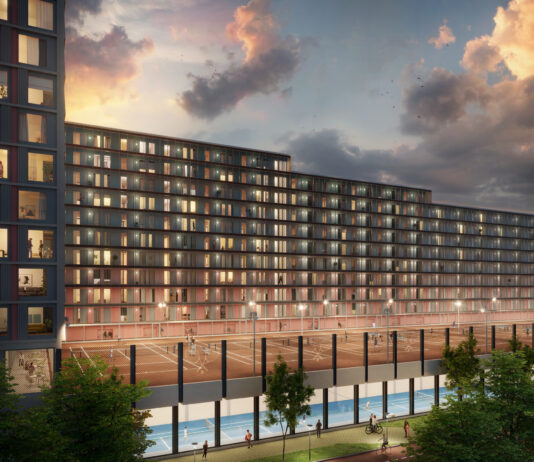 Ruim 500 woningen op terrein tennispark Sloterplas