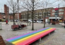 Regenboogbank op Mercatorplein