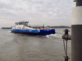 Nieuwe elektrische pont vanaf Hemweg