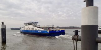 Nieuwe elektrische pont vanaf Hemweg