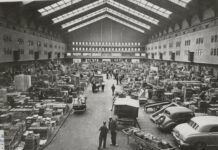 Drukte in de Centrale Markthal in 1950