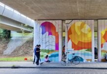 Buurtkunstwerk onder viaduct Slotervaart