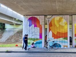 Buurtkunstwerk onder viaduct Slotervaart