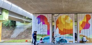 Buurtkunstwerk onder viaduct Slotervaart