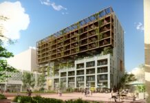 Start bouw koopappartementen met gevelpark en glijbaan