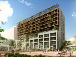 Start bouw koopappartementen met gevelpark en glijbaan