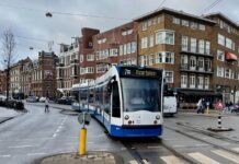 Tram 7 en 17 weer door Kinkerstraat vanaf 6 maart