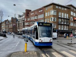 Tram 7 en 17 weer door Kinkerstraat vanaf 6 maart