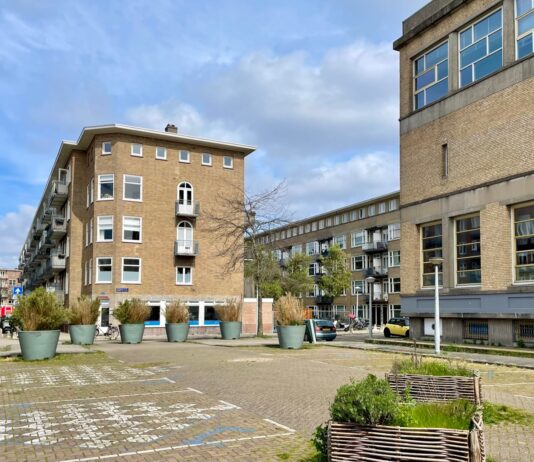 Groen op parkeerplekken bij Wachterliedplantsoen