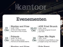 Bar Kantoor: gezelligheid, goed eten en leuke events in oktober