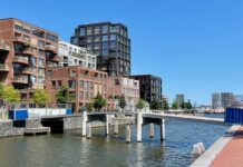 Voetgangersbrug in Houthaven nu echt bijna klaar