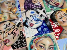 Cathycat explores women’s portraits from all over the world in her paintings and expresses ‘Love over fear’