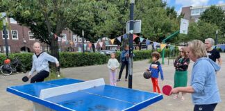 Urban sports? Tafeltennis is dat ook, zegt kampioen Bettine Vriesekoop op het Balboaplein
