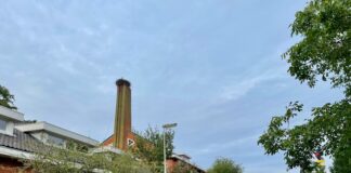 Ooievaarsjong Westerpark gered door brandweer en Dierenambulance