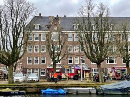 Grote brand zolderetage Rijpgracht Bos en Lommer