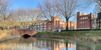 Flinterdun laagje ijs bij Erasmuspark