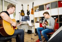 Gitaarles van Hans Benz in Amsterdam