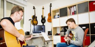 Gitaarles van Hans Benz in Amsterdam