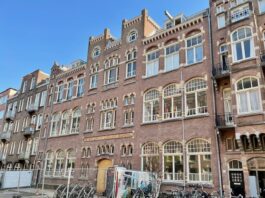 Woningen in schoolgebouw Eerste Helmersstraat uit 1911