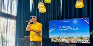 Rapper Dio bij kick-off campagne ‘De Rugzak van Amsterdam’
