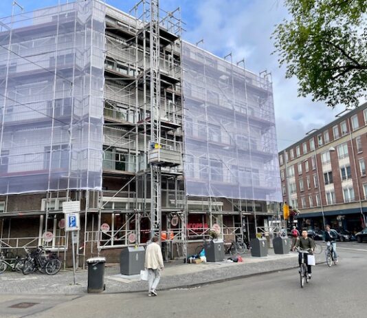 Gevel Van Limburg Stirumplein wordt groener met klimplant